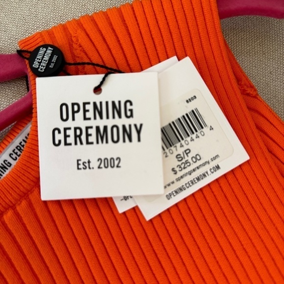 Opening Ceremony Bright Orange Sleeveless Sweater - Picture 5 of 5